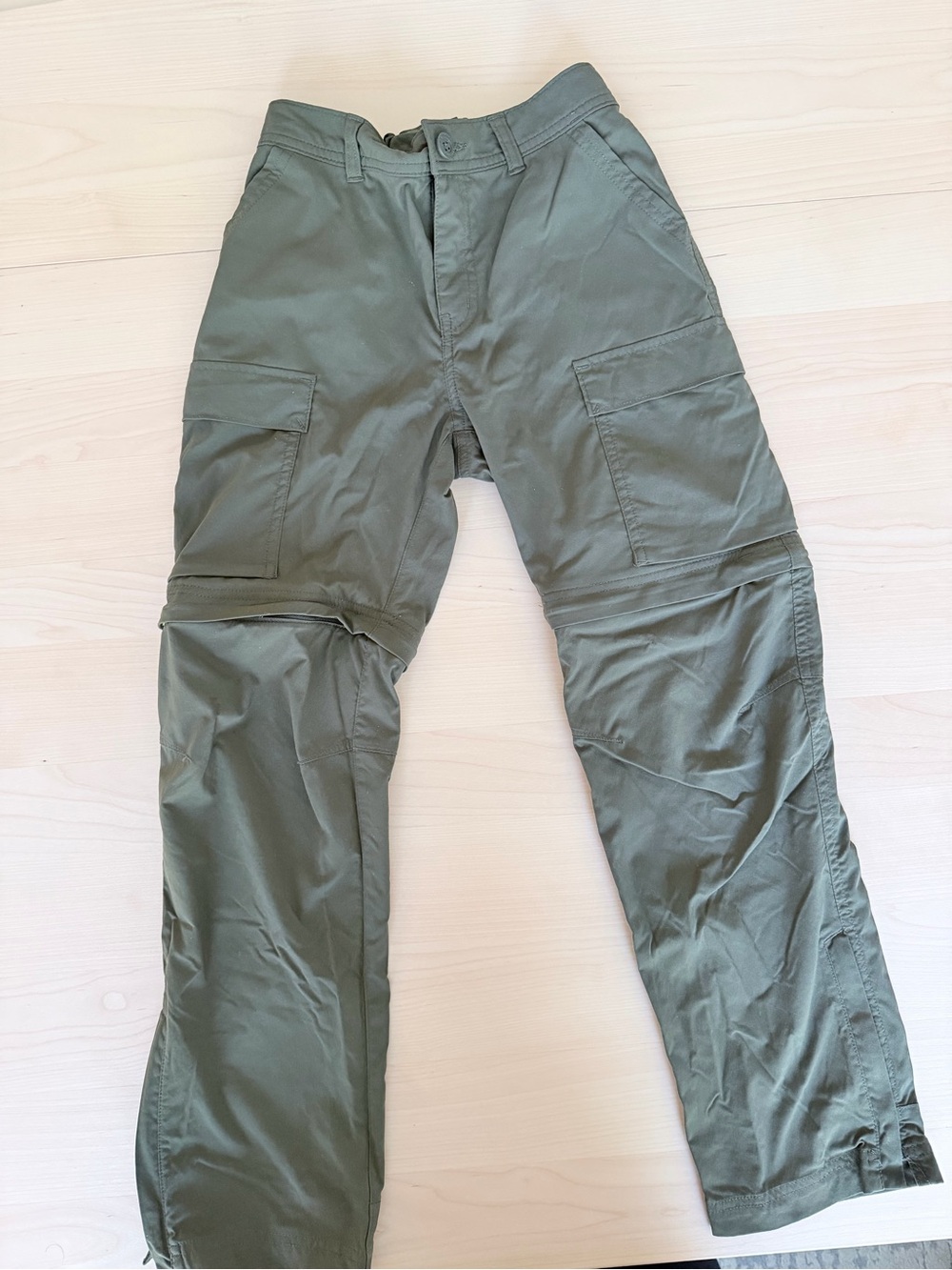 Boys REI Convertible Cargo Pants - Olive Green